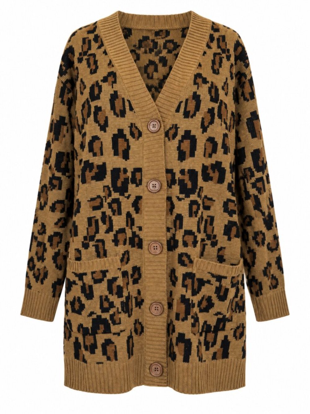 Beau Hudson Leopard Knit Cardigan XS NWT